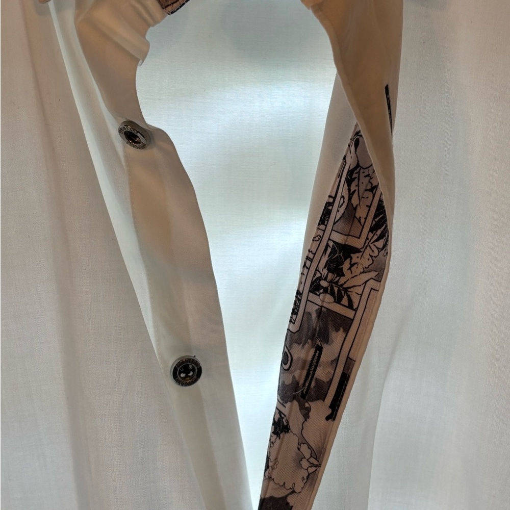 Jared Lang White Shirt with Artistic Black Trim
